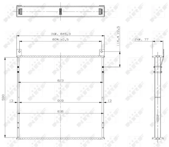 Ladeluftkühler links NRF 30755 Bild Ladeluftkühler links NRF 30755