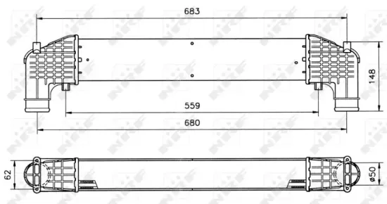 Ladeluftkühler NRF 30108A Bild Ladeluftkühler NRF 30108A
