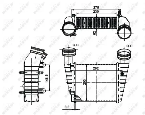 Ladeluftkühler NRF 30138A Bild Ladeluftkühler NRF 30138A
