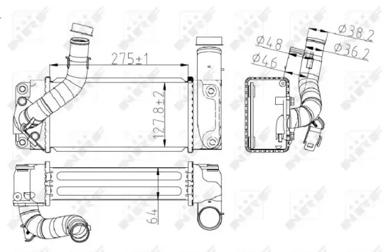 Ladeluftkühler NRF 30245 Bild Ladeluftkühler NRF 30245