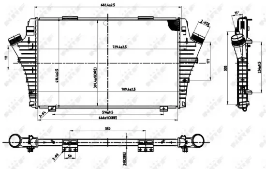 Ladeluftkühler NRF 30279 Bild Ladeluftkühler NRF 30279