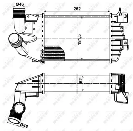 Ladeluftkühler NRF 30307 Bild Ladeluftkühler NRF 30307