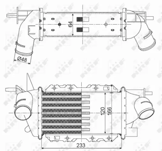 Ladeluftkühler NRF 30352 Bild Ladeluftkühler NRF 30352
