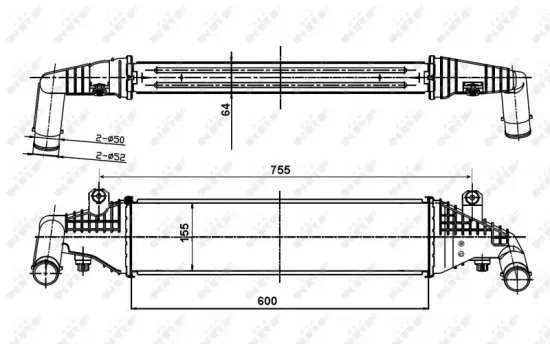 Ladeluftkühler NRF 30364 Bild Ladeluftkühler NRF 30364