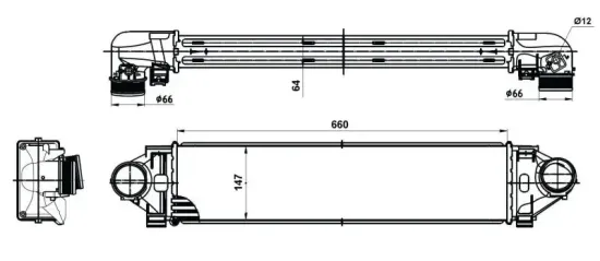 Ladeluftkühler NRF 30394 Bild Ladeluftkühler NRF 30394