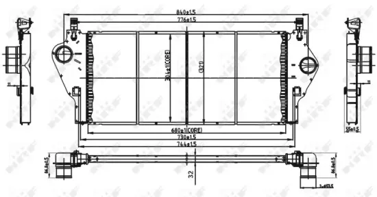Ladeluftkühler NRF 30432 Bild Ladeluftkühler NRF 30432