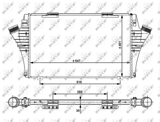 Ladeluftkühler NRF 30480 Bild Ladeluftkühler NRF 30480