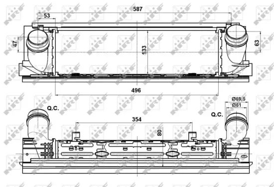 Ladeluftkühler NRF 30482 Bild Ladeluftkühler NRF 30482