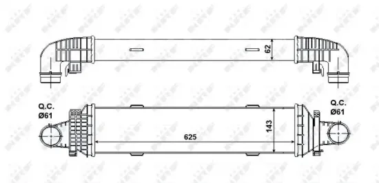 Ladeluftkühler NRF 30504 Bild Ladeluftkühler NRF 30504