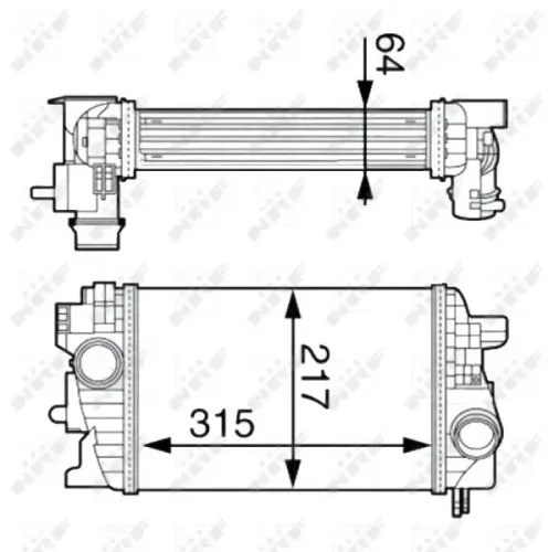 Ladeluftkühler NRF 30534 Bild Ladeluftkühler NRF 30534