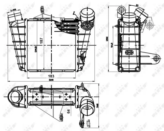 Ladeluftkühler NRF 30842 Bild Ladeluftkühler NRF 30842