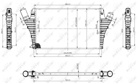 Ladeluftkühler NRF 30858 Bild Ladeluftkühler NRF 30858