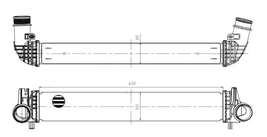 Ladeluftkühler NRF 309035 Bild Ladeluftkühler NRF 309035