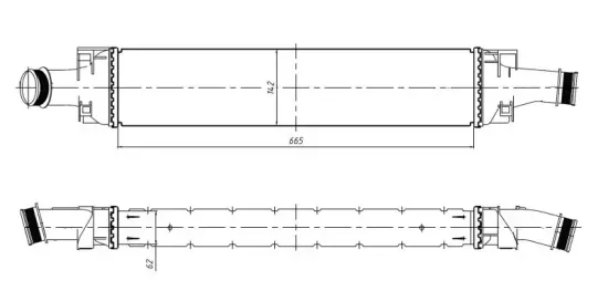 Ladeluftkühler NRF 309046 Bild Ladeluftkühler NRF 309046