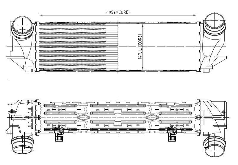 Ladeluftkühler NRF 309065