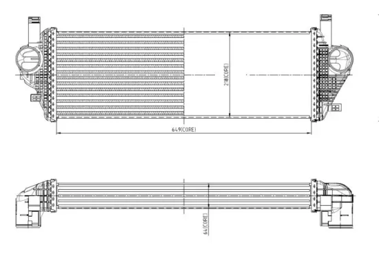 Ladeluftkühler NRF 309074 Bild Ladeluftkühler NRF 309074