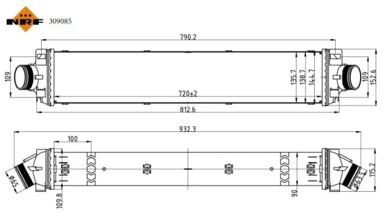 Ladeluftkühler NRF 309085 Bild Ladeluftkühler NRF 309085