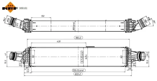 Ladeluftkühler NRF 309101 Bild Ladeluftkühler NRF 309101