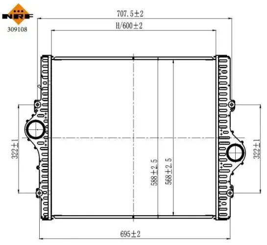 Ladeluftkühler NRF 309108 Bild Ladeluftkühler NRF 309108