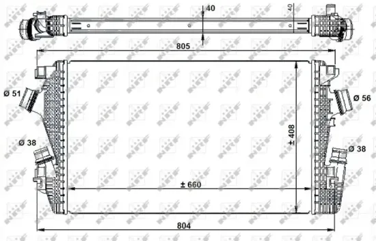 Ladeluftkühler NRF 30934 Bild Ladeluftkühler NRF 30934