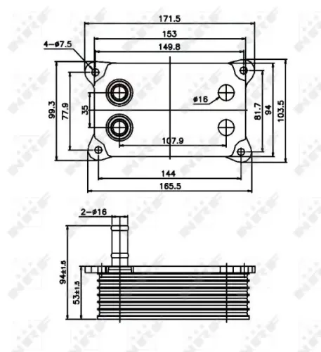 Ölkühler, Motoröl NRF 31071 Bild Ölkühler, Motoröl NRF 31071