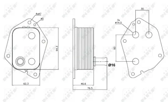 Ölkühler, Motoröl NRF 31159 Bild Ölkühler, Motoröl NRF 31159