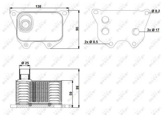 Ölkühler, Motoröl NRF 31173 Bild Ölkühler, Motoröl NRF 31173