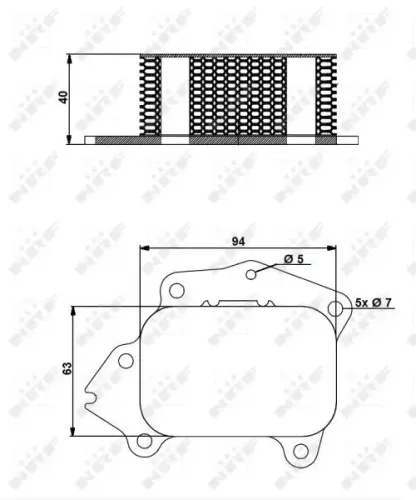 Ölkühler, Motoröl NRF 31174 Bild Ölkühler, Motoröl NRF 31174