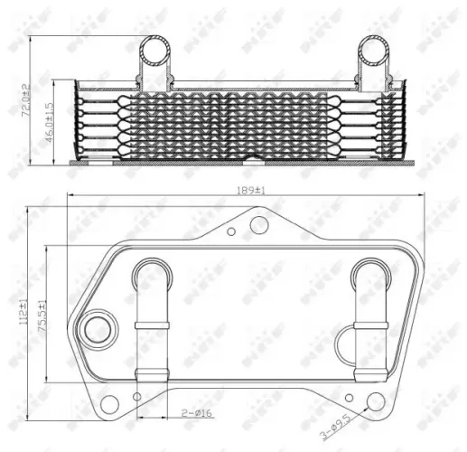 Ölkühler, Automatikgetriebe NRF 31188 Bild Ölkühler, Automatikgetriebe NRF 31188