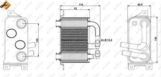 Ölkühler, Automatikgetriebe NRF 31191 Bild Ölkühler, Automatikgetriebe NRF 31191