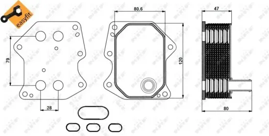 Ölkühler, Motoröl NRF 31212 Bild Ölkühler, Motoröl NRF 31212
