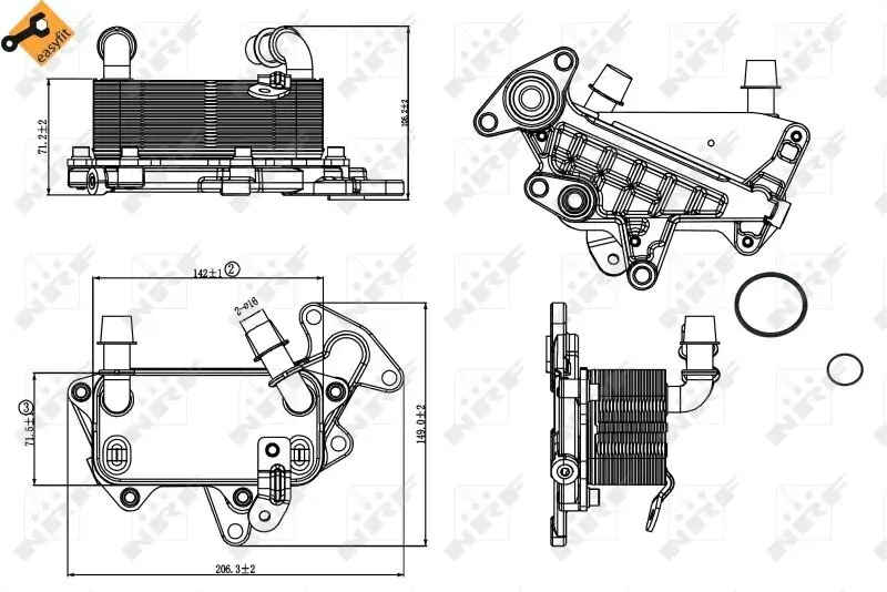 Ölkühler, Automatikgetriebe NRF 31264