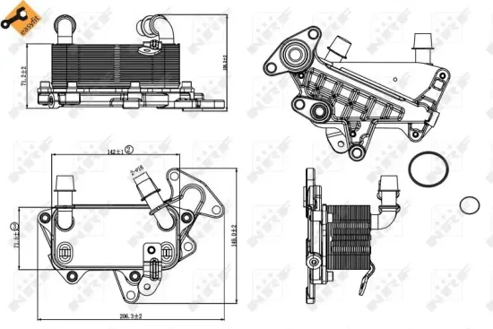 Ölkühler, Automatikgetriebe NRF 31264 Bild Ölkühler, Automatikgetriebe NRF 31264