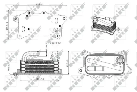 Ölkühler, Motoröl NRF 31270 Bild Ölkühler, Motoröl NRF 31270