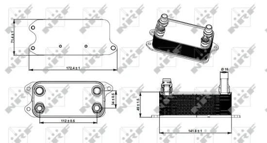 Ölkühler, Automatikgetriebe NRF 31275 Bild Ölkühler, Automatikgetriebe NRF 31275