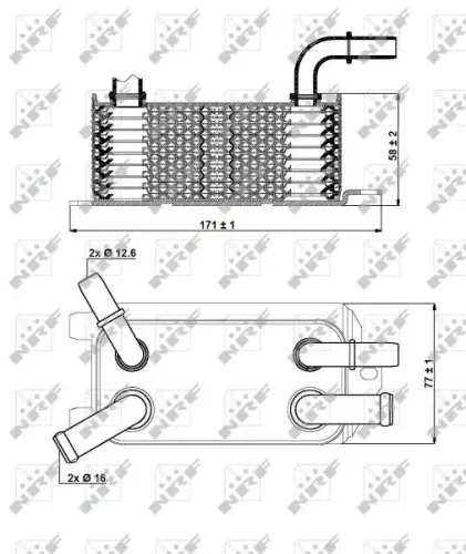 Ölkühler, Automatikgetriebe NRF 31293 Bild Ölkühler, Automatikgetriebe NRF 31293