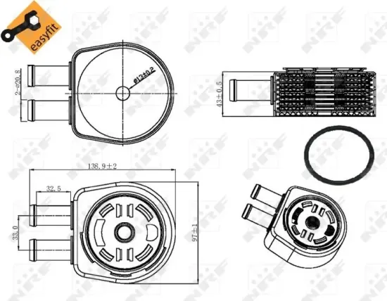 Ölkühler, Motoröl NRF 31310 Bild Ölkühler, Motoröl NRF 31310