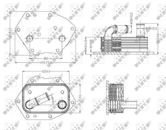 Ölkühler, Motoröl NRF 31313 Bild Ölkühler, Motoröl NRF 31313