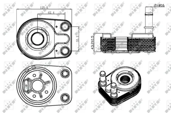 Ölkühler, Motoröl NRF 31323 Bild Ölkühler, Motoröl NRF 31323