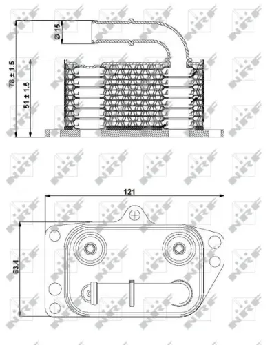 Ölkühler, Motoröl NRF 31332 Bild Ölkühler, Motoröl NRF 31332