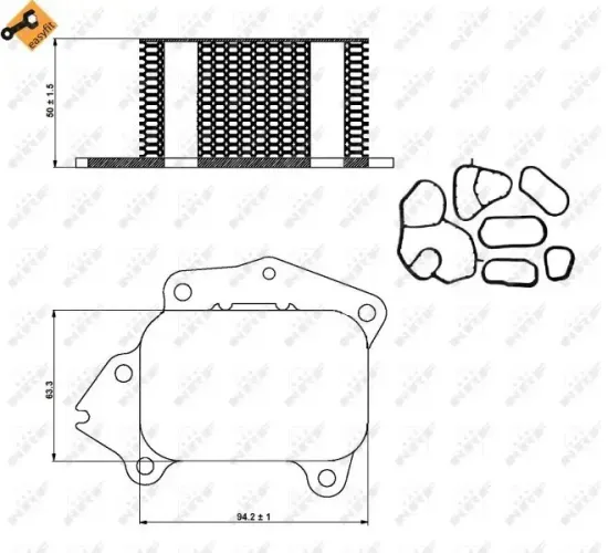 Ölkühler, Motoröl NRF 31333 Bild Ölkühler, Motoröl NRF 31333