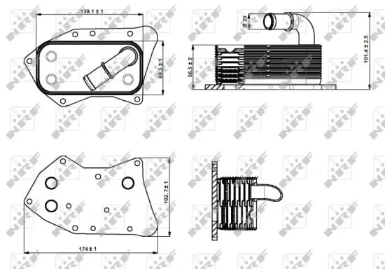 Ölkühler, Motoröl NRF 31341 Bild Ölkühler, Motoröl NRF 31341