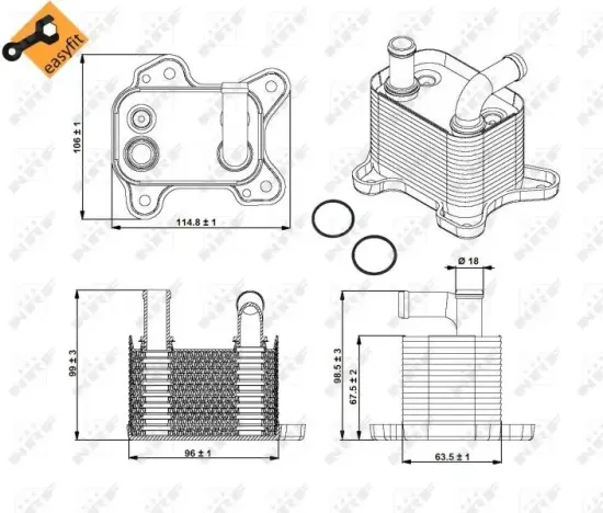 Ölkühler, Automatikgetriebe NRF 31342 Bild Ölkühler, Automatikgetriebe NRF 31342