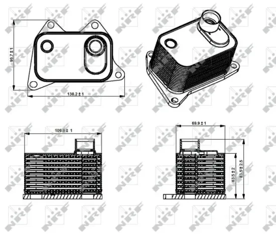 Ölkühler, Motoröl NRF 31358 Bild Ölkühler, Motoröl NRF 31358