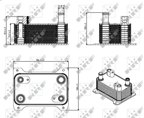 Ölkühler, Automatikgetriebe NRF 31362 Bild Ölkühler, Automatikgetriebe NRF 31362