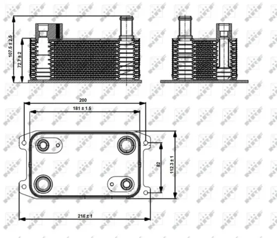 Ölkühler, Automatikgetriebe NRF 31363 Bild Ölkühler, Automatikgetriebe NRF 31363