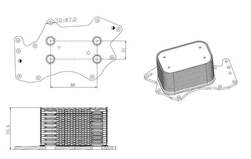 Ölkühler, Motoröl NRF 31816