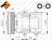 Kompressor, Klimaanlage 12 V NRF 32061G