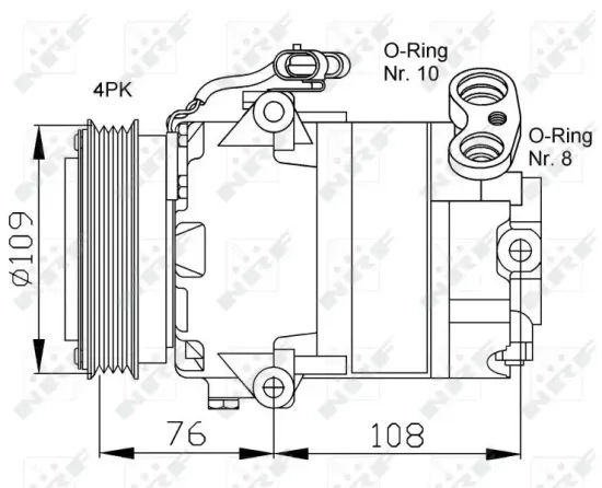 Kompressor, Klimaanlage 12 V NRF 32081 Bild Kompressor, Klimaanlage 12 V NRF 32081