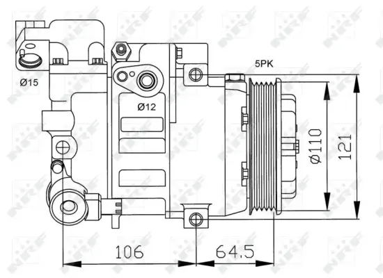 Kompressor, Klimaanlage 12 V NRF 32175 Bild Kompressor, Klimaanlage 12 V NRF 32175